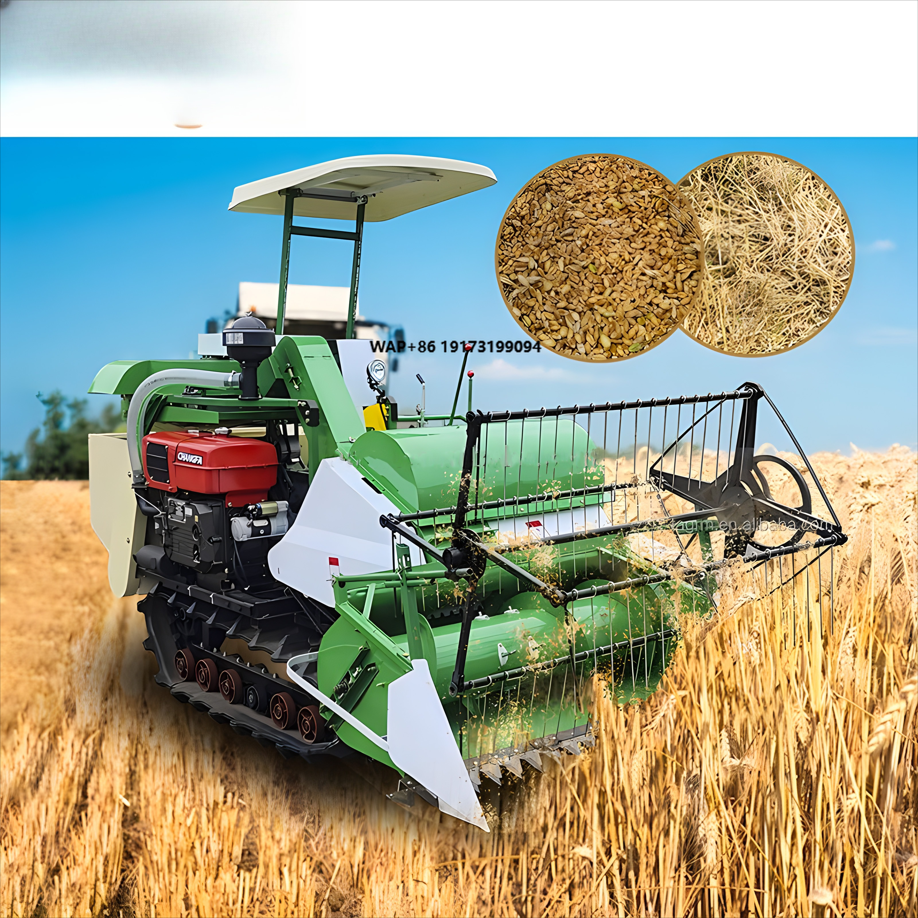 Combine Harvester Mini - Agricultural Machinery Maize Harvesting Machine Small