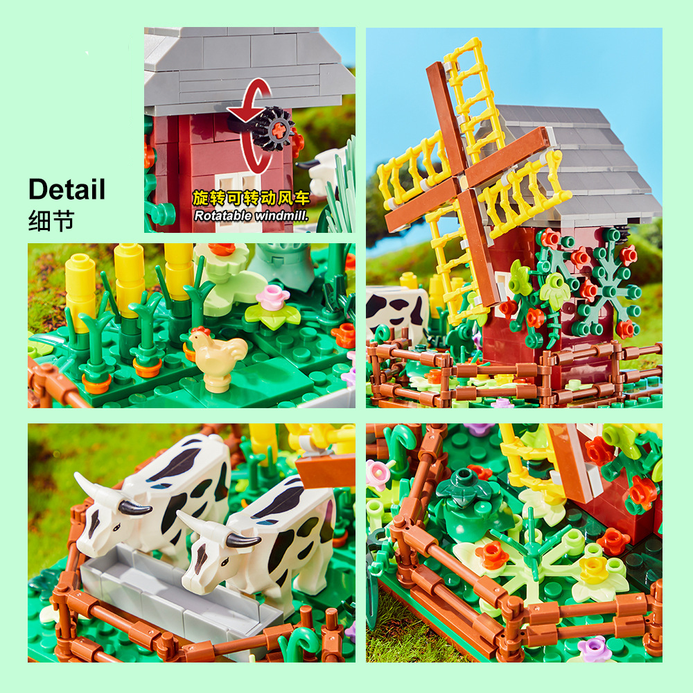 Happy Ranch MOC Building Block - Agriculture Farming Types recensie en prijs