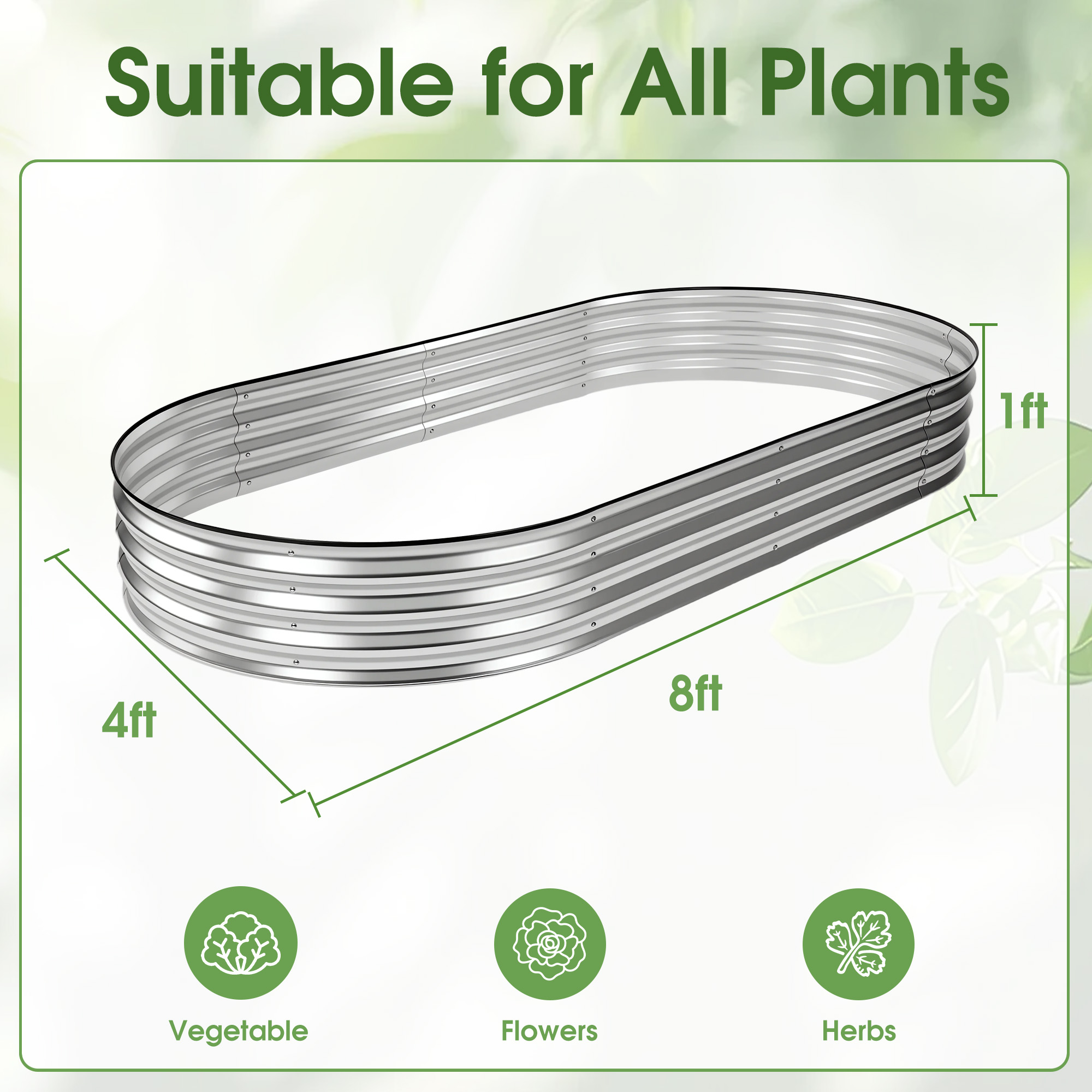 JHK 8x4x1ft Outdoor Metal Gard - Vegetable Transplanter recensie en prijs